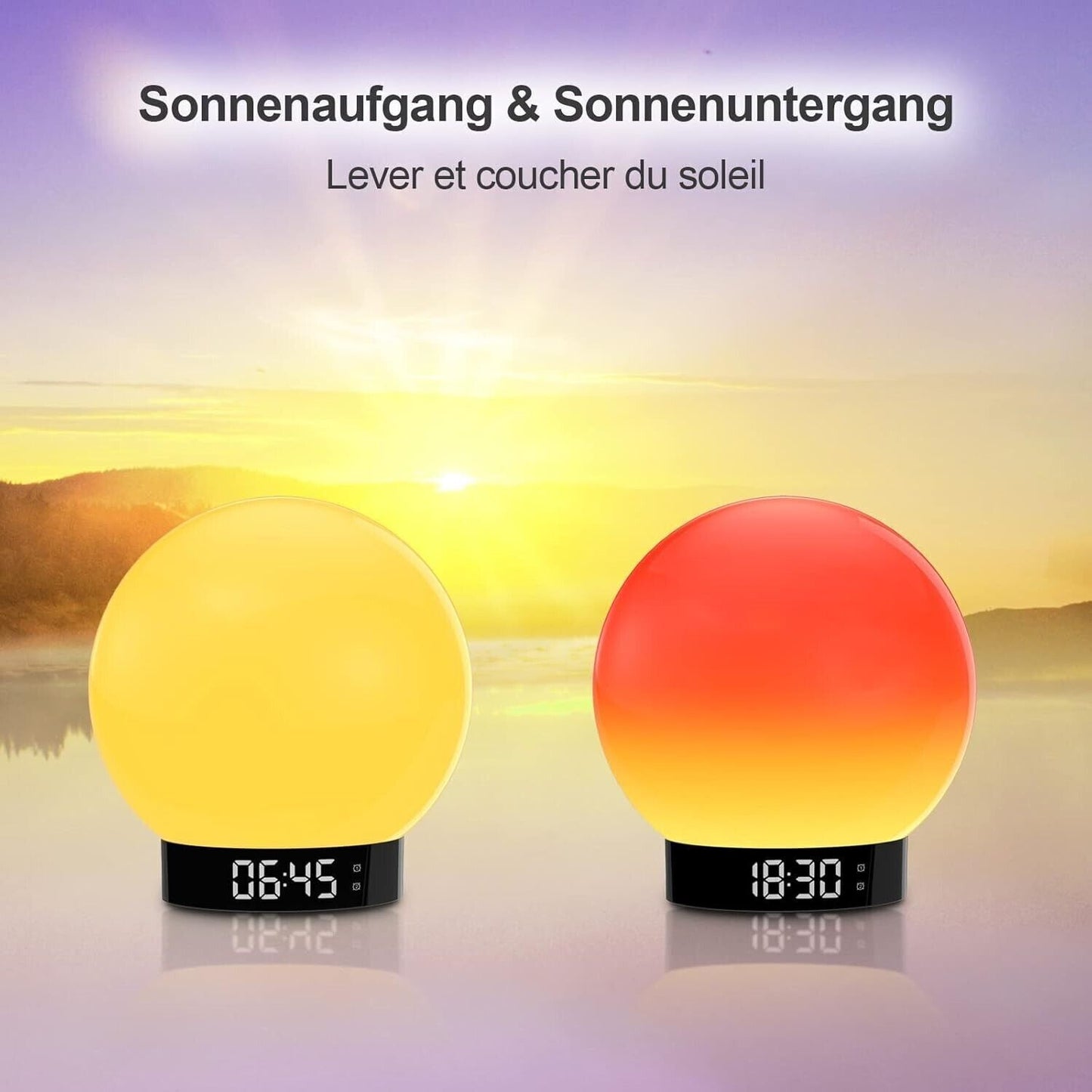 Wake up Light Luce Sveglia snooze alba da Comodino Altoparlante bluetooth FM