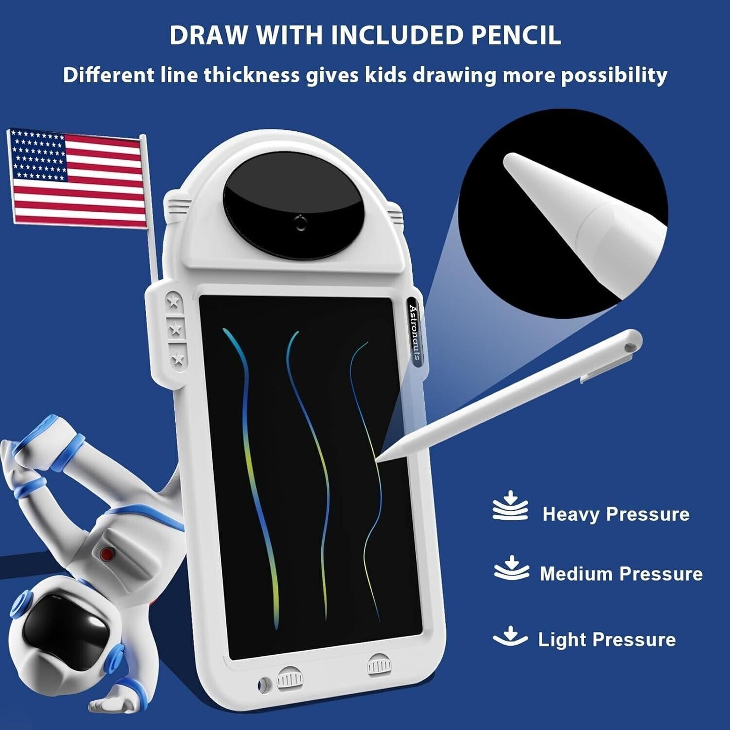 Tavoletta LCD per Scrittura Bambini, Lavagna per Scarabocchio Cancellabile da 8