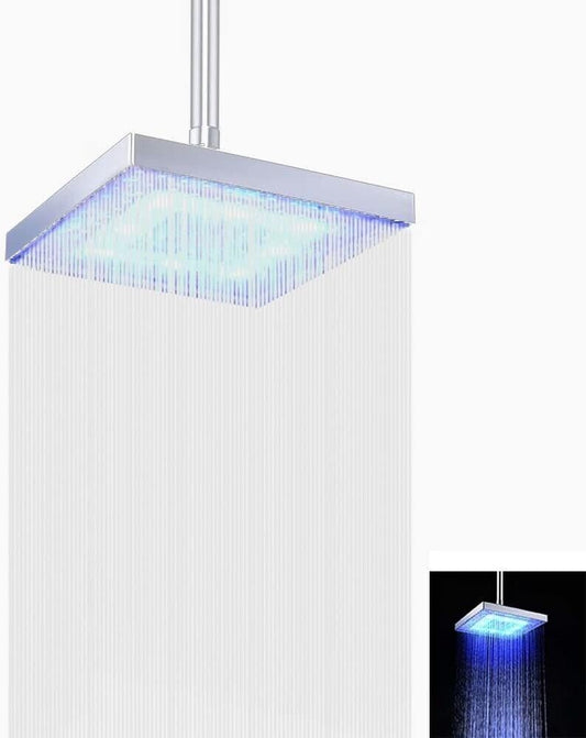 Soffione doccia Led, quadrato cambia colore sensore di temperatura della doccia