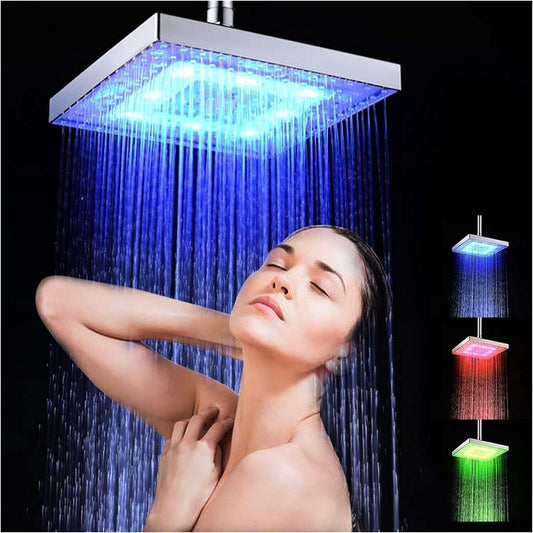 Soffione doccia Led, quadrato cambia colore sensore di temperatura della doccia