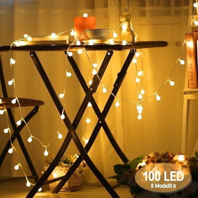 Catena Luminosa, Luci Stringa 10m e Cavo Prolunga 3m Lampadina Illuminazione