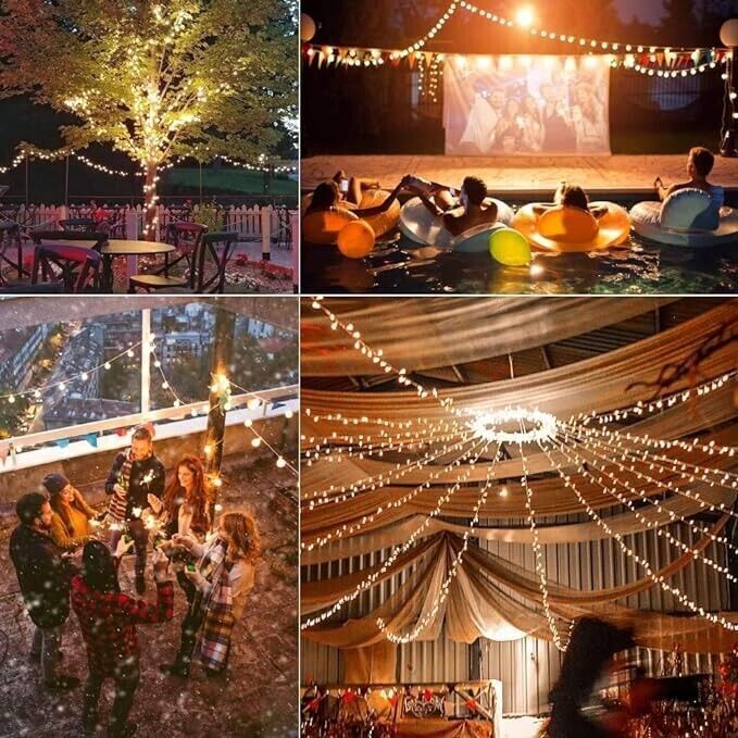 Catena Luminosa, Luci Stringa 10m e Cavo Prolunga 3m Lampadina Illuminazione