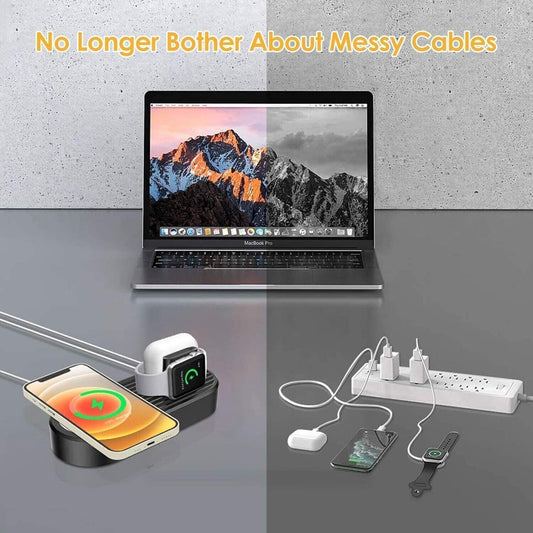 Caricabatterie rapido wireless compatibile con prodotti di marca Apple