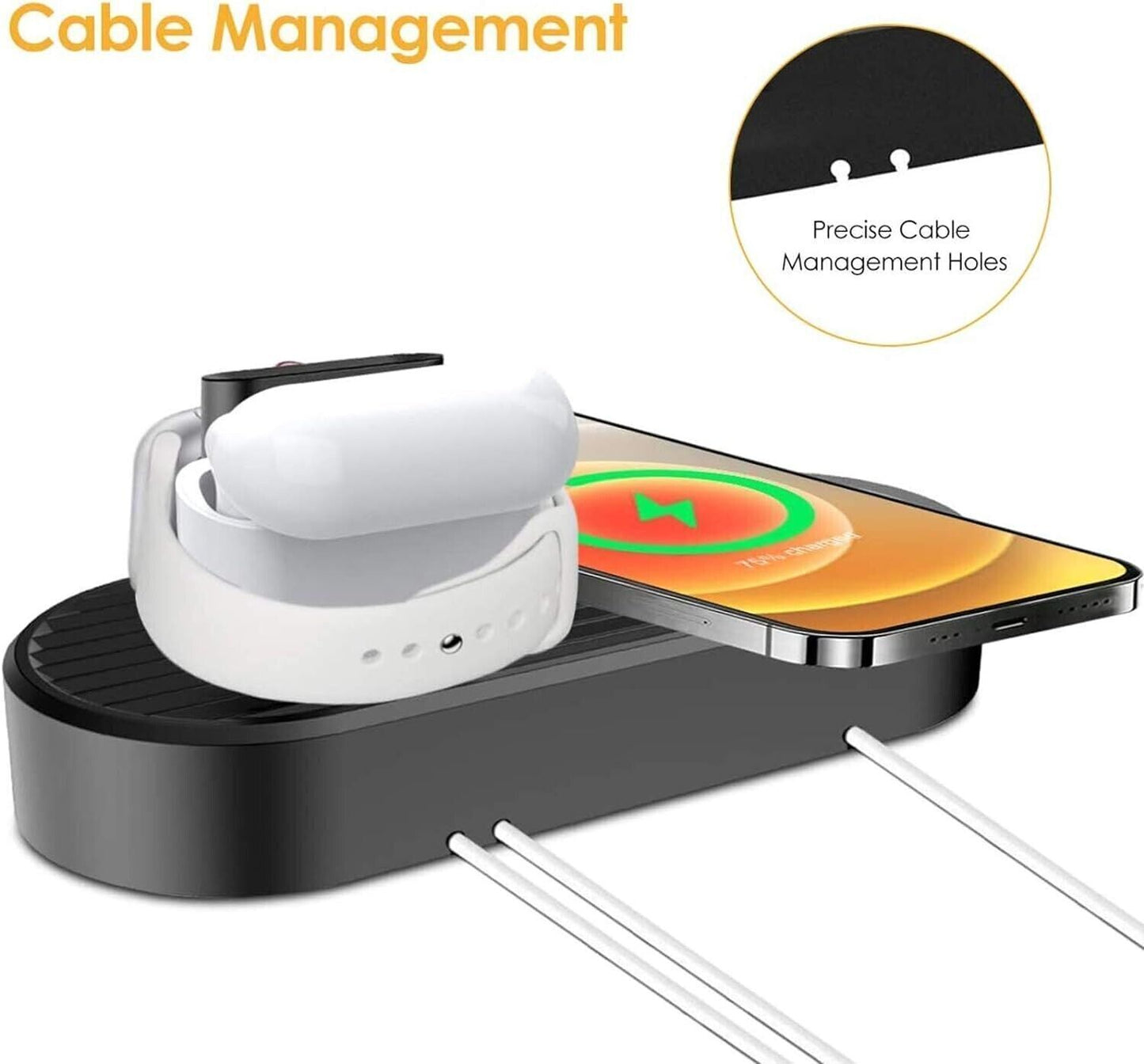 Caricabatterie rapido wireless compatibile con prodotti di marca Apple