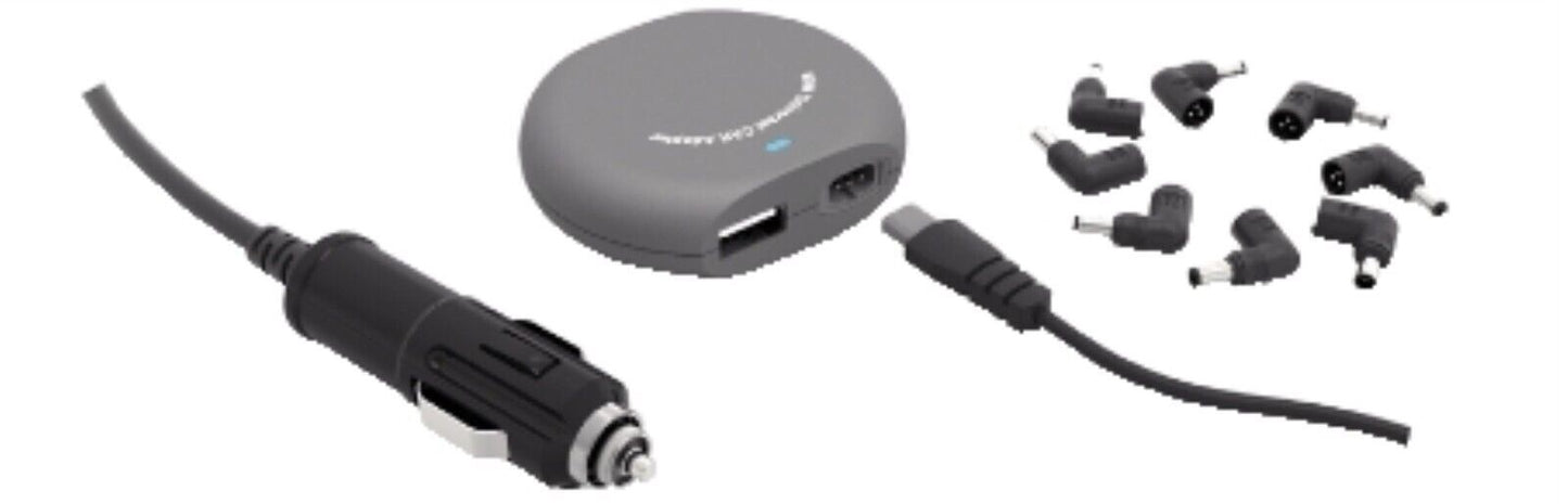 Alimentatore universale automatico da auto per notebook a tensione variabile 90W