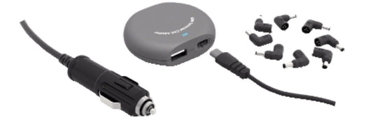Alimentatore universale automatico da auto per notebook a tensione variabile 90W