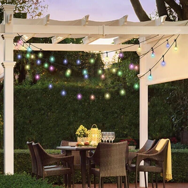 CATENA LUMINOSA DI LAMPADINE A LED RGB A STRINGA DA ESTERNO 12 LAMPADINE WIFI