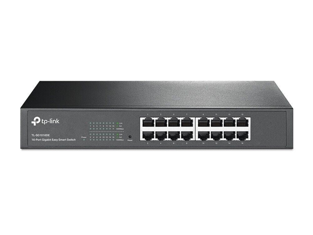 Switch Gigabit Easy-Smart Ethernet desktop a 16 porte TP-Link, custodia