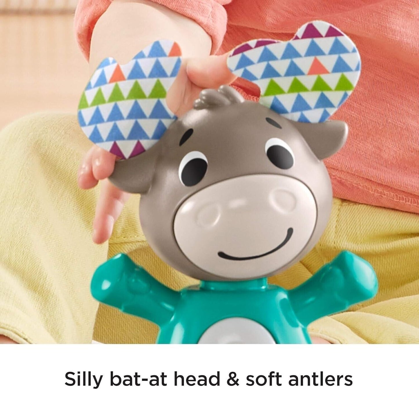 Fisher-Price - Parlamici Baby Moose Rocking Educational Toy with Lights and