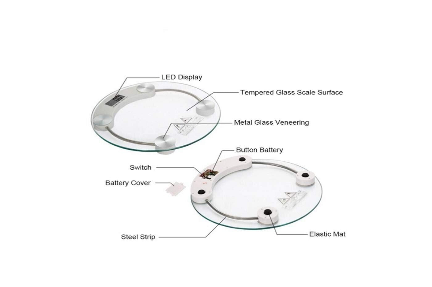 Bilancia pesapersone digitale in vetro elettronica  professionale 180KG 2003A