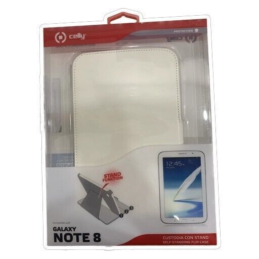 Celly BOOKTABT08W custodia per tablet 20,3 cm 8 Custodia a libro Bianco