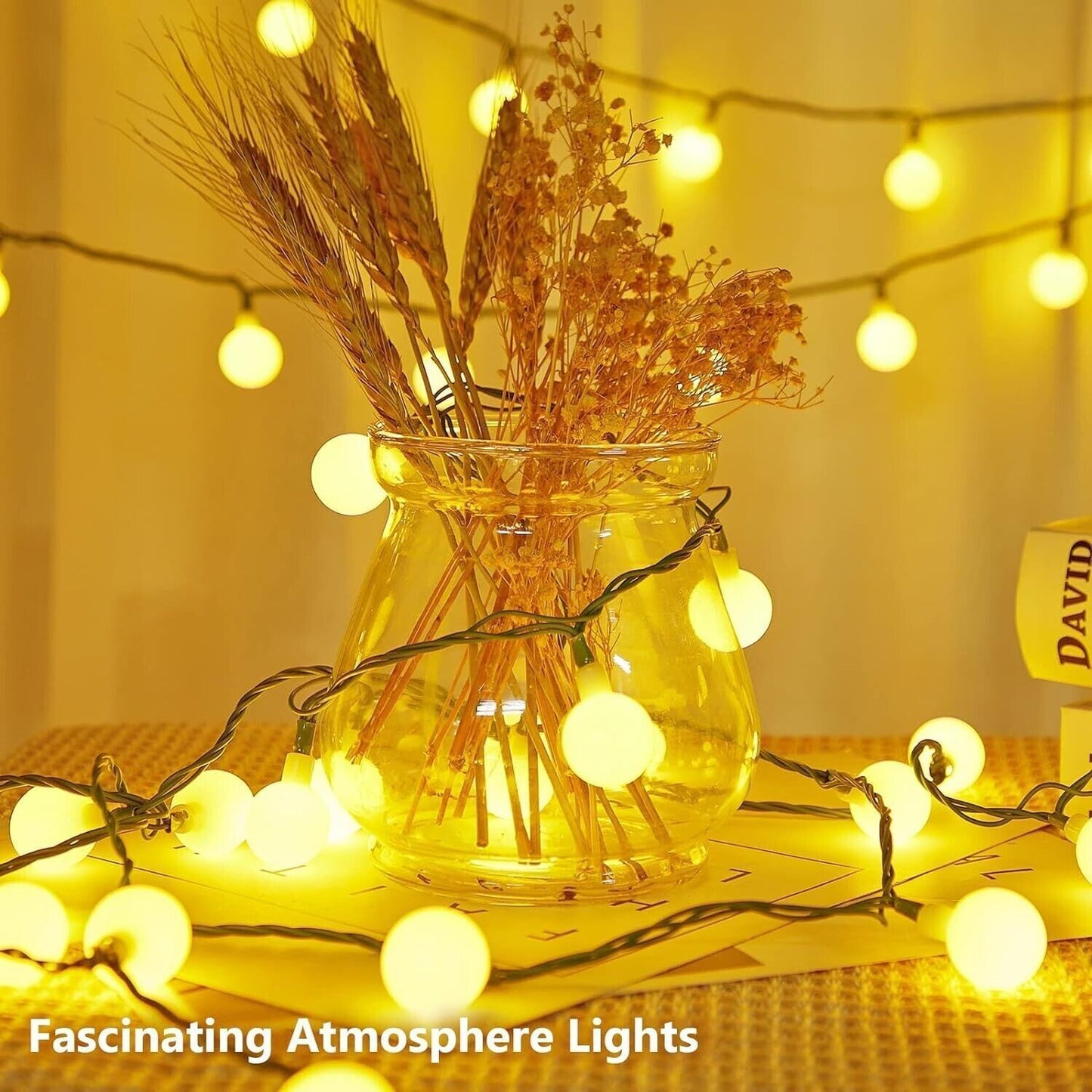 Luci Natale Interno Lucine Balcone - Decorative Catena Luminosa 15M