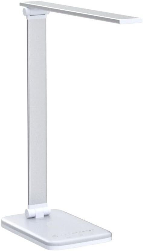 Lampada da Scrivania a LED con Ricarica Wireless e Porta di USB, Dimmerabile
