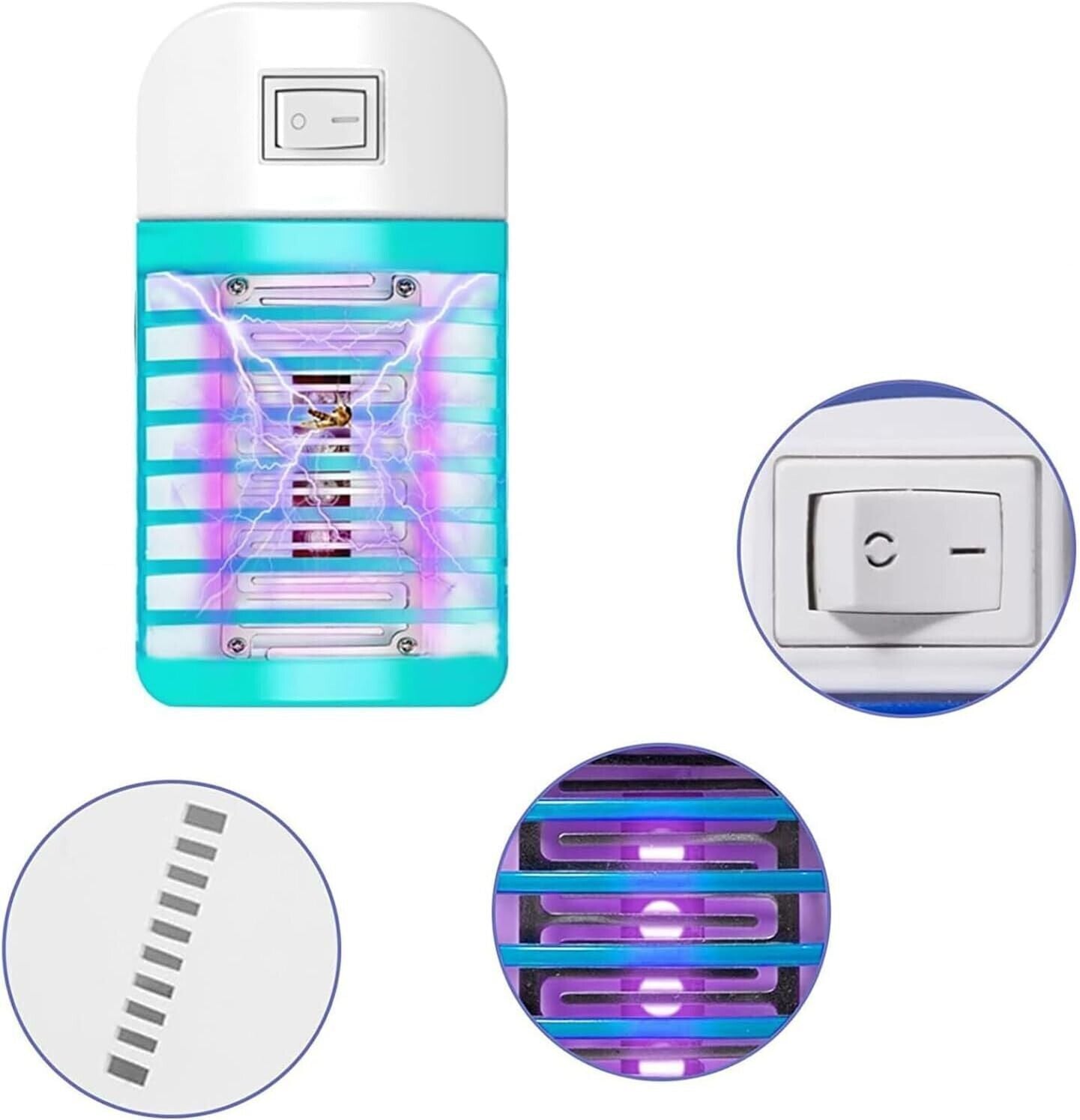 Set 4 Zanzariere Elettriche Insetticida Anti Zanzare Mosche,One-plug in Mosquito
