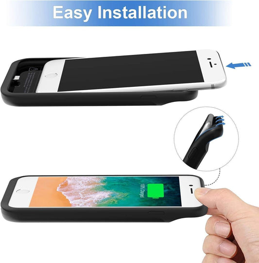 Cover Batteria compatibile con iPhone 6s/6/7/8/SE 2020, 4,7", 6600mAh Cover
