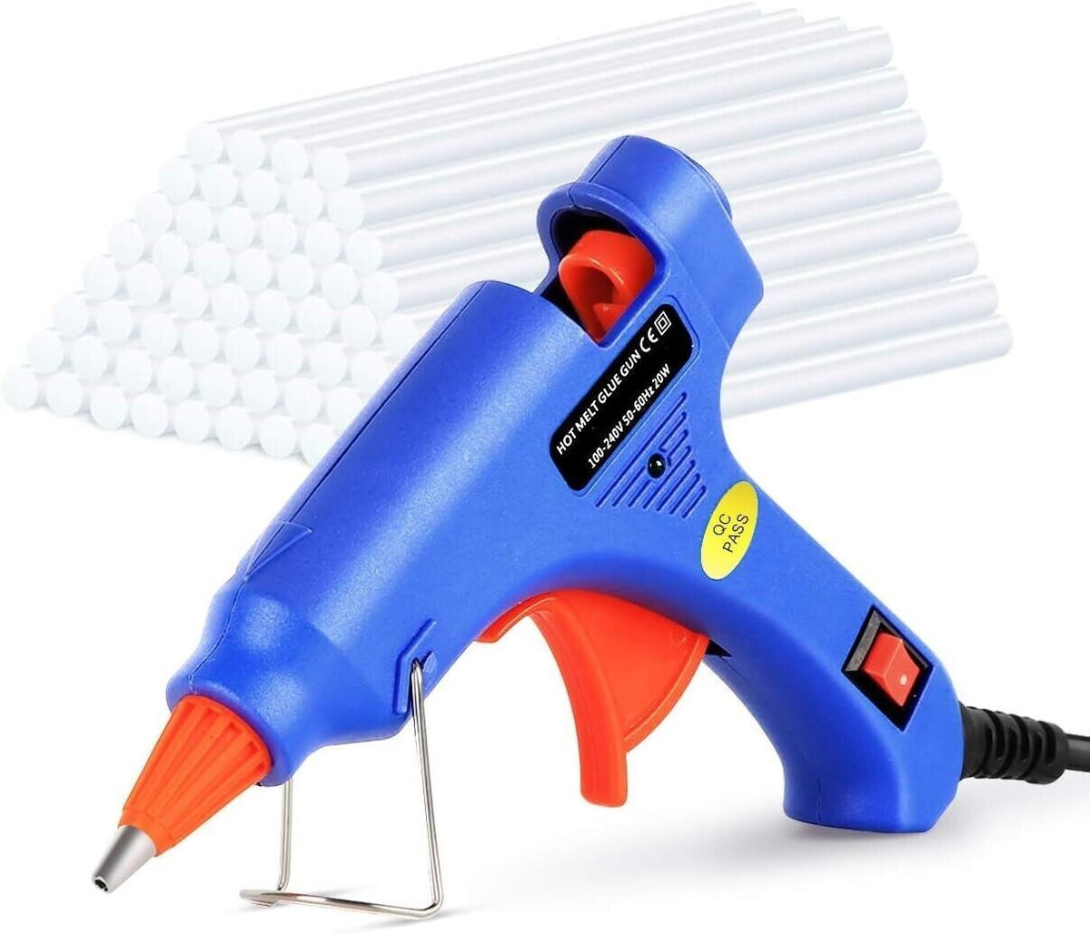 PENGPAI Mini pistola per colla a caldo con stick di colla da 60 pezzi