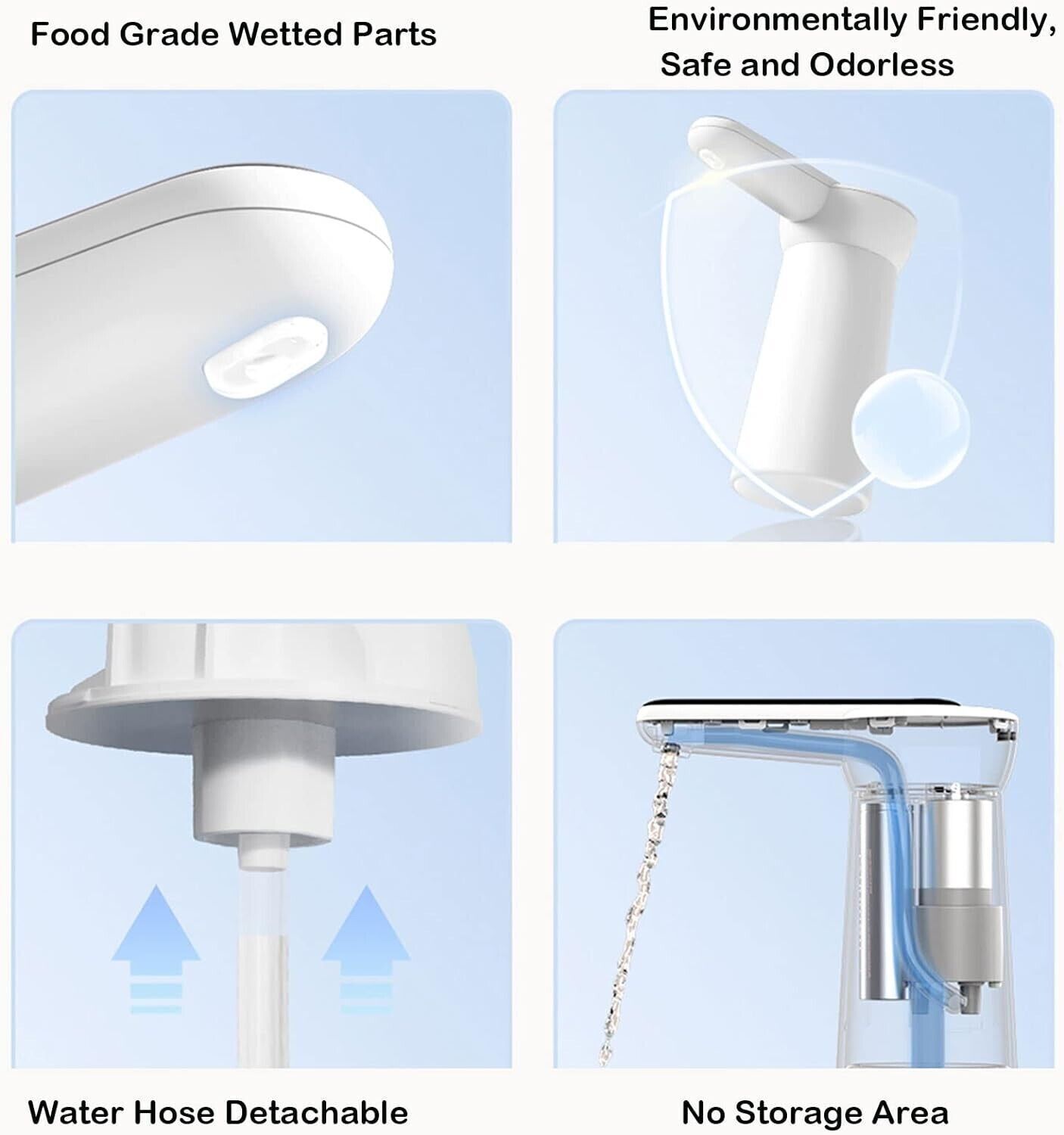 Dispenser di Acqua imbottigliata con Luce LED,  Ricarica USB, Pompa elettrica
