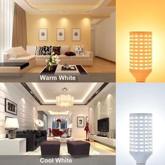 E40 50W Lampada LED SMD LEDs Lampadina AC 85-265V Bianco caldo 3000K