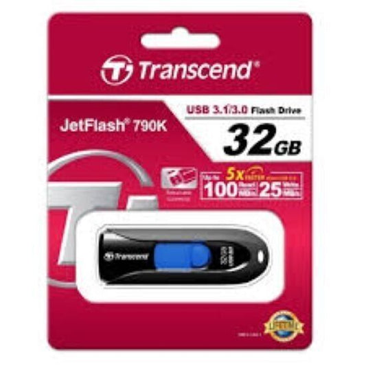 Transcend JetFlash 790 Chiavetta USB 3.1, 32GB, Gen 1