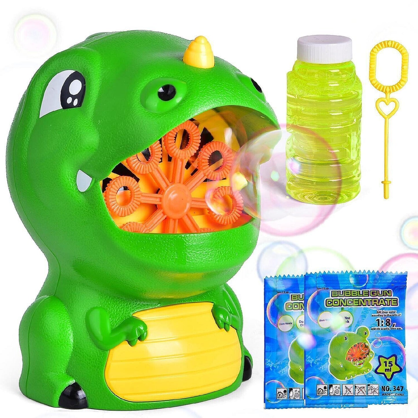 Macchina per Bolle di sapone per Bambini, a forma di Dinosauro Elettrica Automat