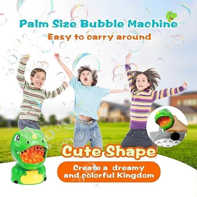 Macchina per Bolle di sapone per Bambini, a forma di Dinosauro Elettrica Automat