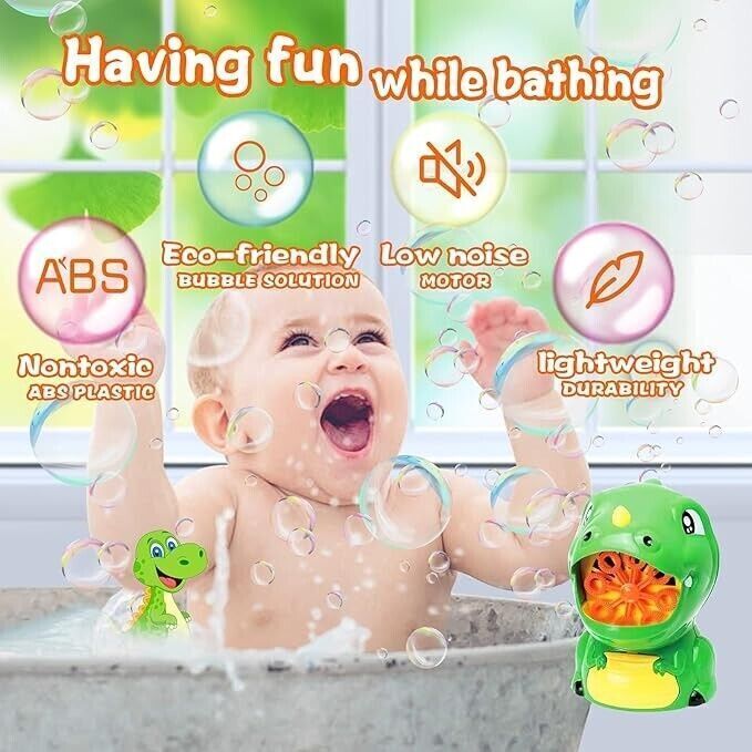 Macchina per Bolle di sapone per Bambini, a forma di Dinosauro Elettrica Automat