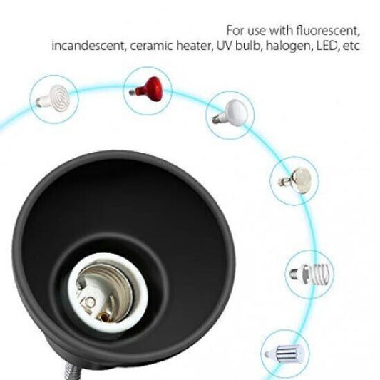 Lampada Riscaldante da 25 W con Supporto Lampada Basking UVA UVB
