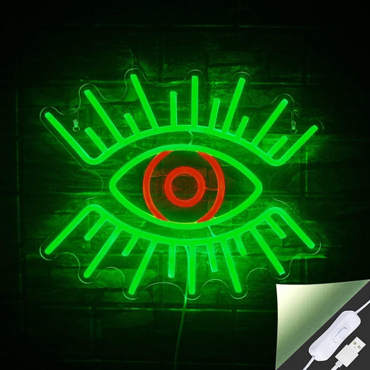 Insegna al neon, Insegna a forma di occhio, Alimentata tramite USB