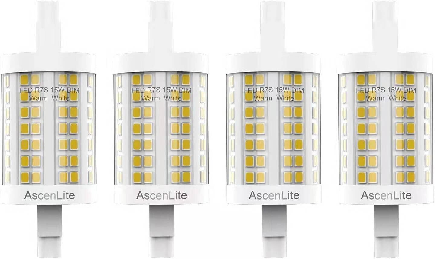 AscenLite R7S Lampadina LED 78MM, Luce Dimmerabile J78 Dimmerabile 15W