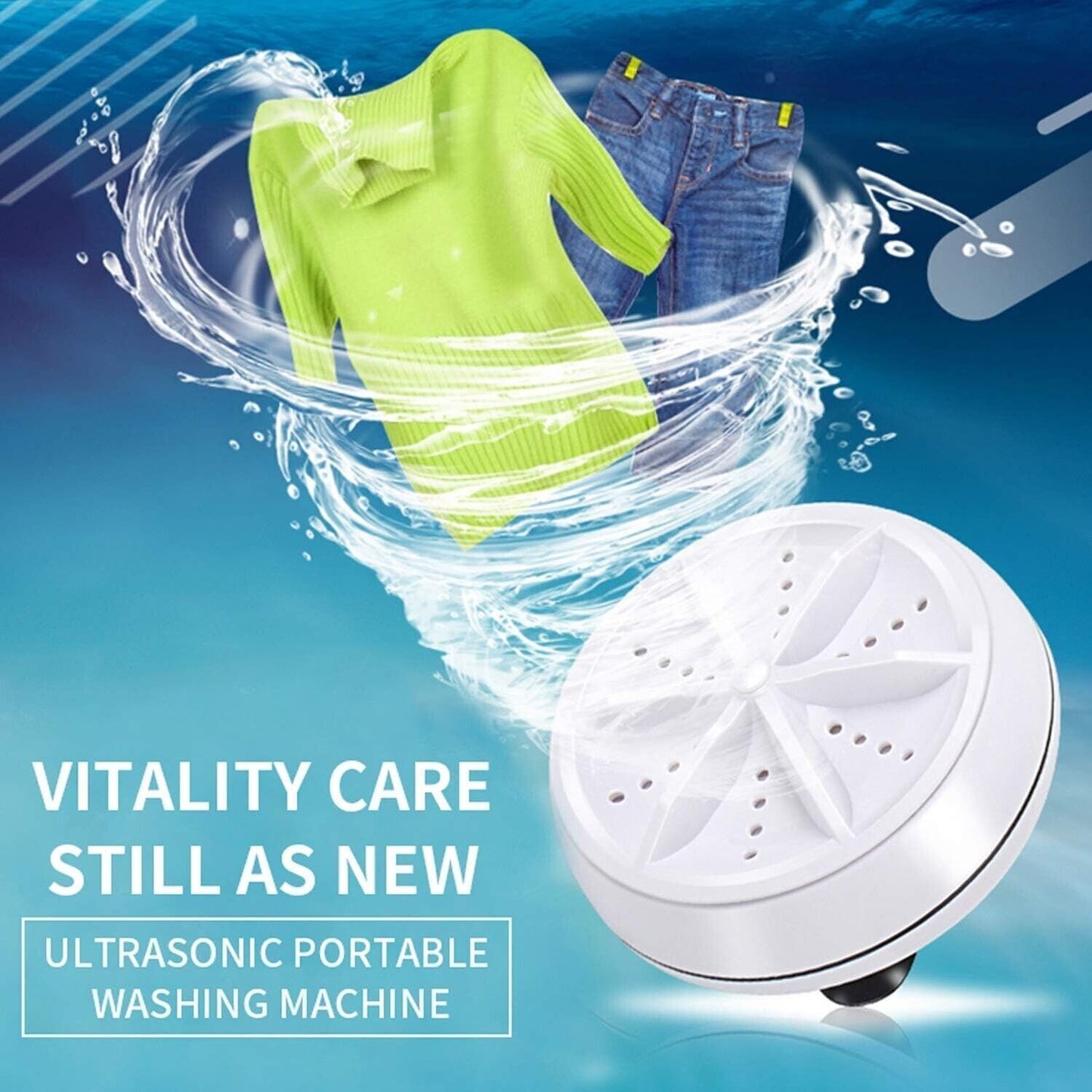 Goseare Mini Washing Machine MINI LAVATRICE PORTATILE AD ULTRASUONI USB VESTITI