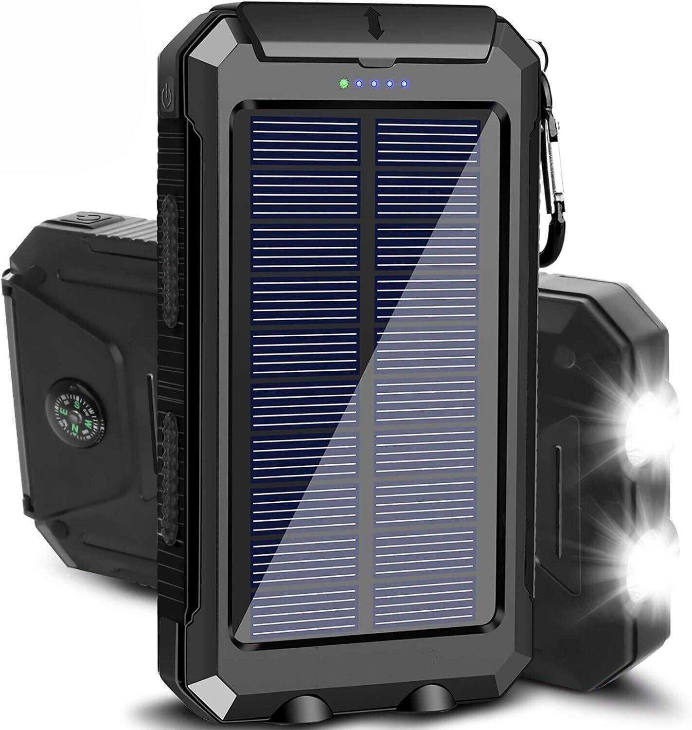 Caricabatterie Solare Solar Power Bank 20000Mah Impermeabile Portatile Di Backup