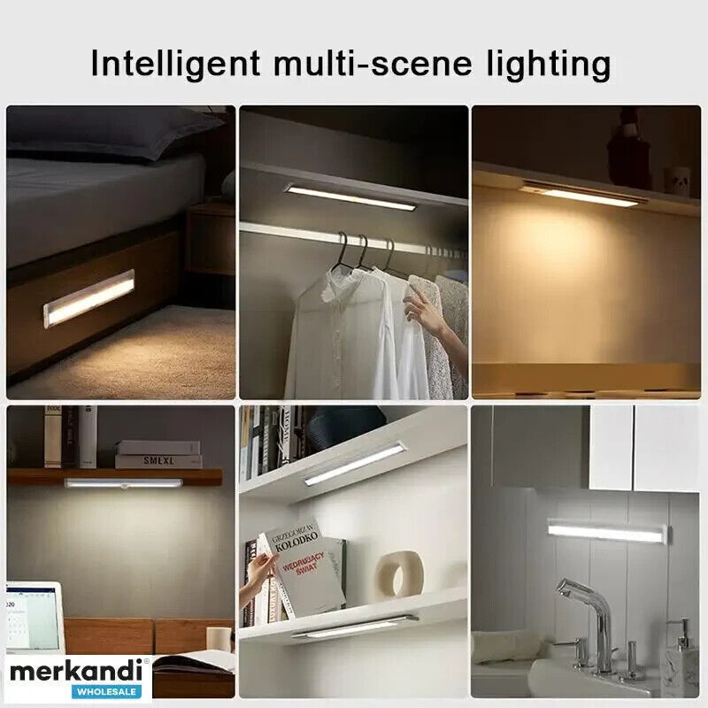 Luce LED con Sensore di Movimento Batteria Ricaricabile per Armadio Guardaroba