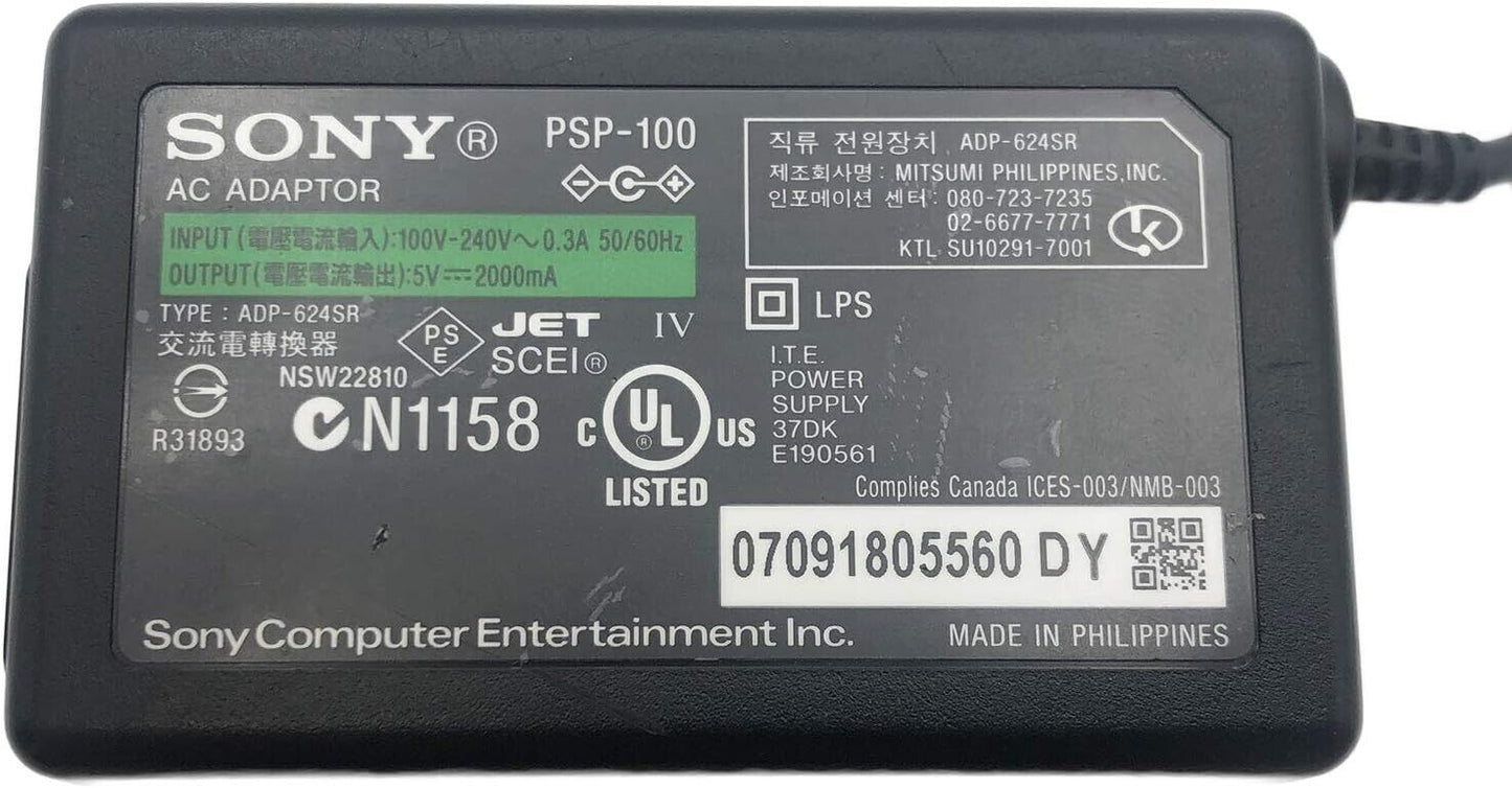 Alimentatore Caricabatterie adattatore ORIGINALE CA OEM Sony Playstation PSP-100