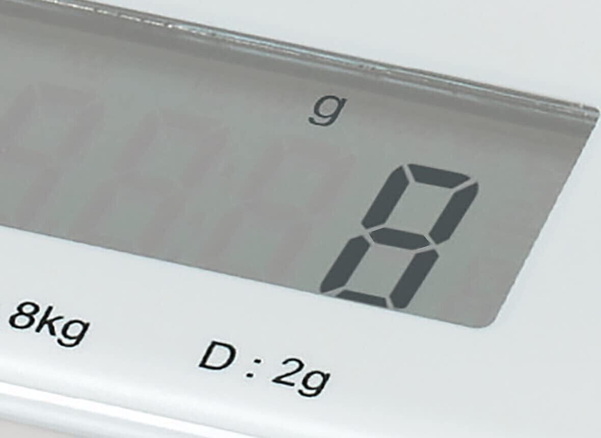 Kenwood DS401.W Bilancia Elettronica da Cucina con Piano in Vetro Bianco,