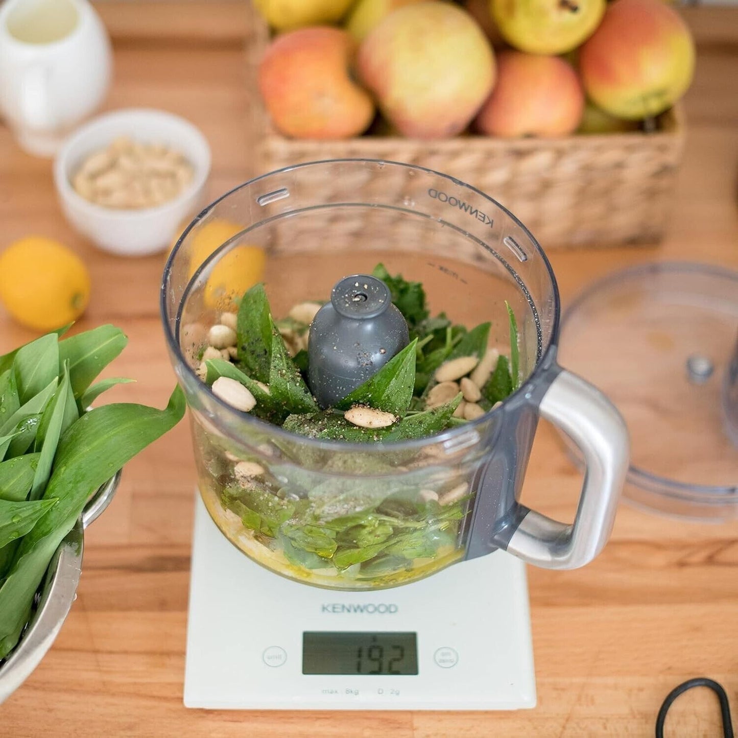 Kenwood DS401.W Bilancia Elettronica da Cucina con Piano in Vetro Bianco,