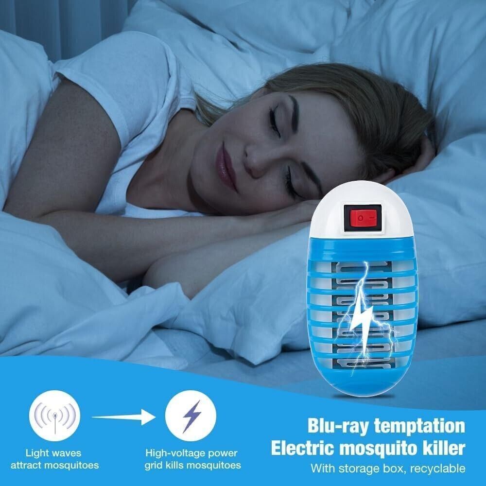 Lampada per zanzare, insetti elettrica, trappola per insetti UV - 4 pezzi