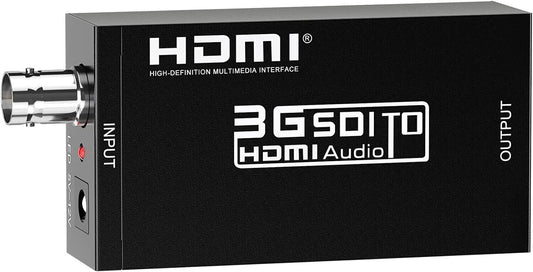 Tleoosy Convertitore da 1080P SDI a HDMI, Supporto Segnale 3G-SDI/HD-SDI/SD-SDI