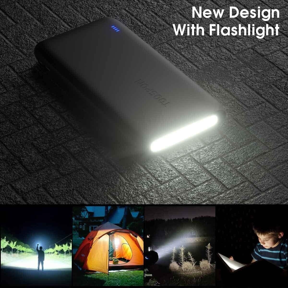 Batteria esterna 50000 mAh Powerbank, 4 Output & 2 Input, caricatore portatile