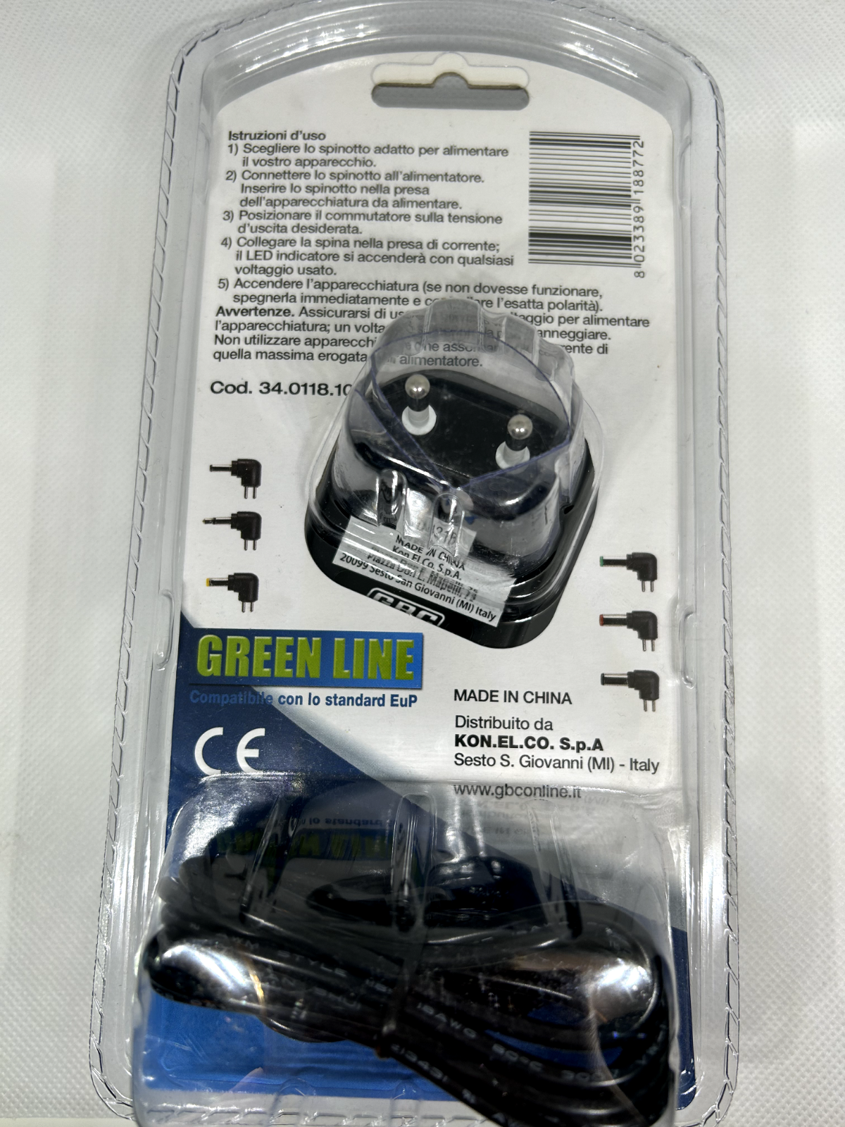 GBC ALIMENTATORE A TENSIONE VARIABILE UNIVERSALE SWITCHING REGOLABILE 20W (2,5A)