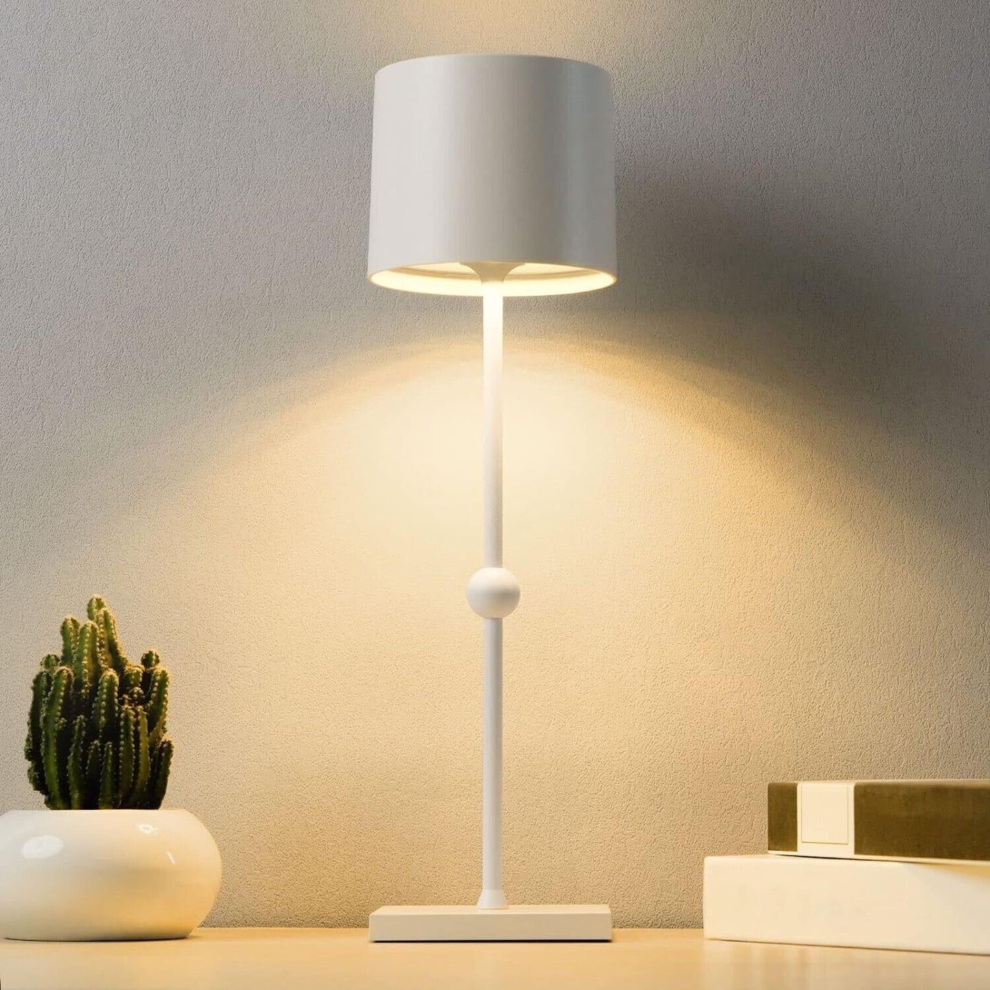 Lampada da tavolo a LED, batteria ricaricabile da 5200 mAh, 3 colori dimmerabile
