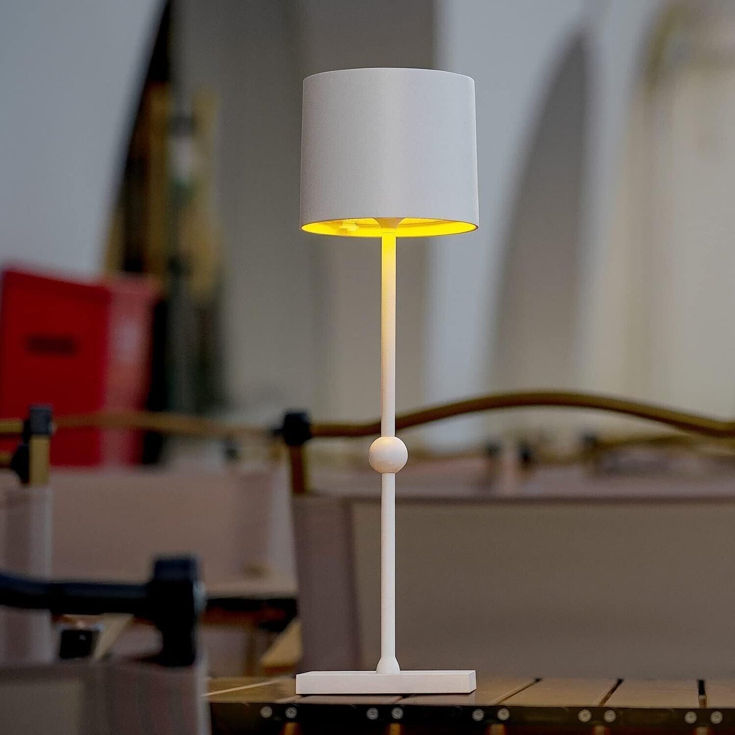 Lampada da tavolo a LED, batteria ricaricabile da 5200 mAh, 3 colori dimmerabile