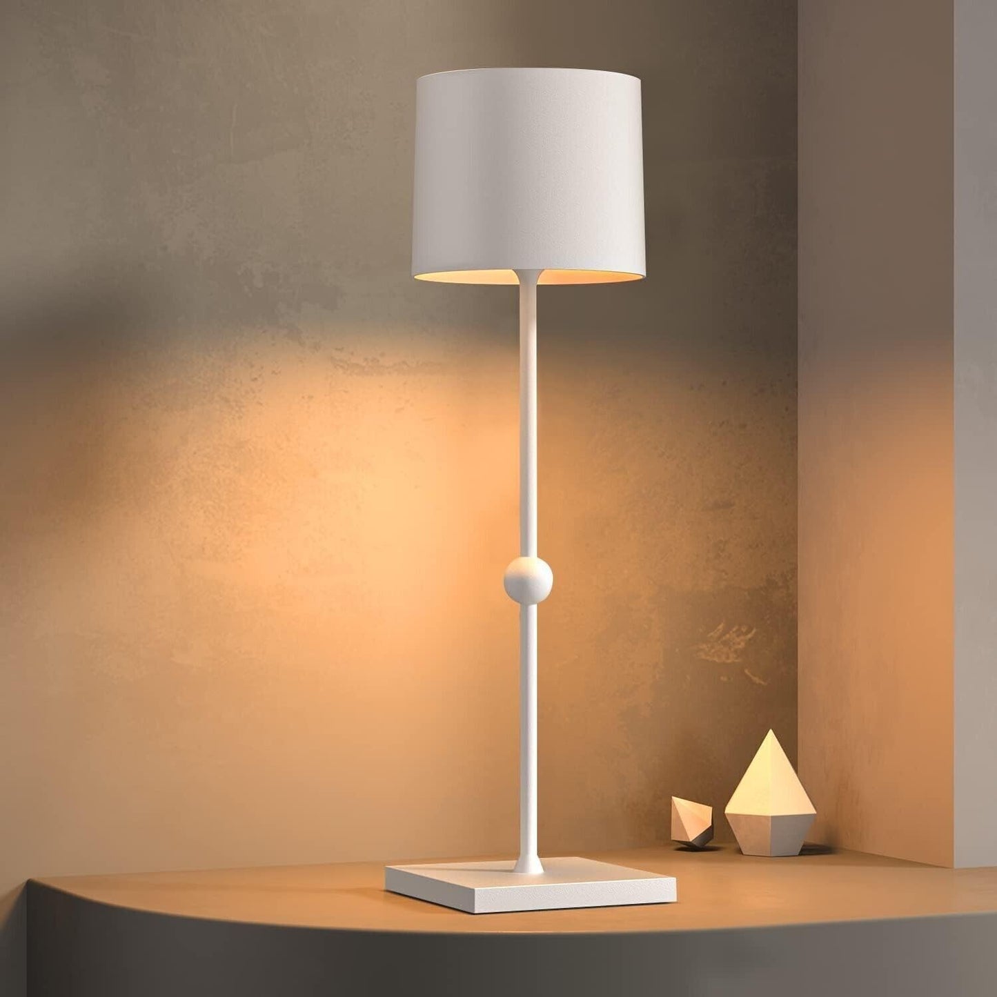 Lampada da tavolo a LED, batteria ricaricabile da 5200 mAh, 3 colori dimmerabile