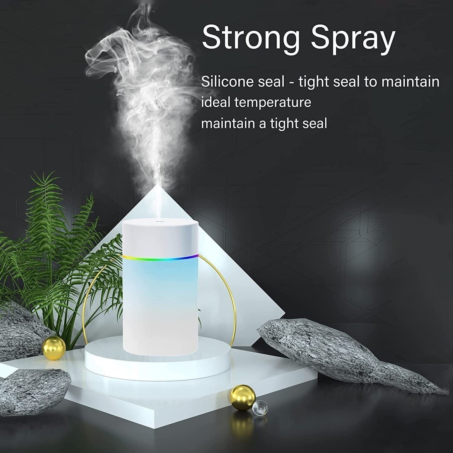 SDPEIA Mini Umidificatore per Auto, Ufficio, Camera da Letto. Ultrasuoni