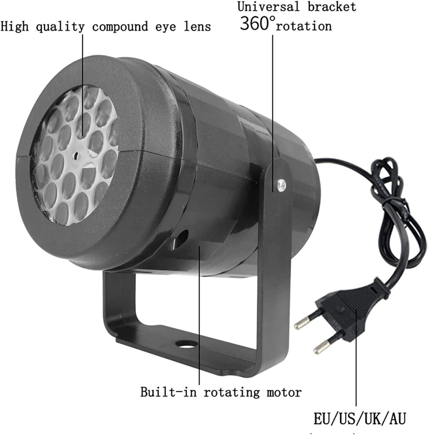Proiettore Luce Notturna, 16 Modelli All'aperto Lampada di Proiezione Rotazione