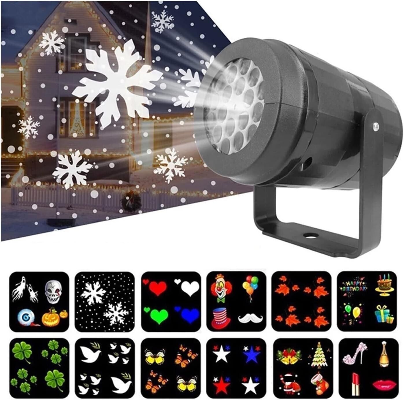 Proiettore Luce Notturna, All'aperto Lampada di Proiezione Rotazione di 360°