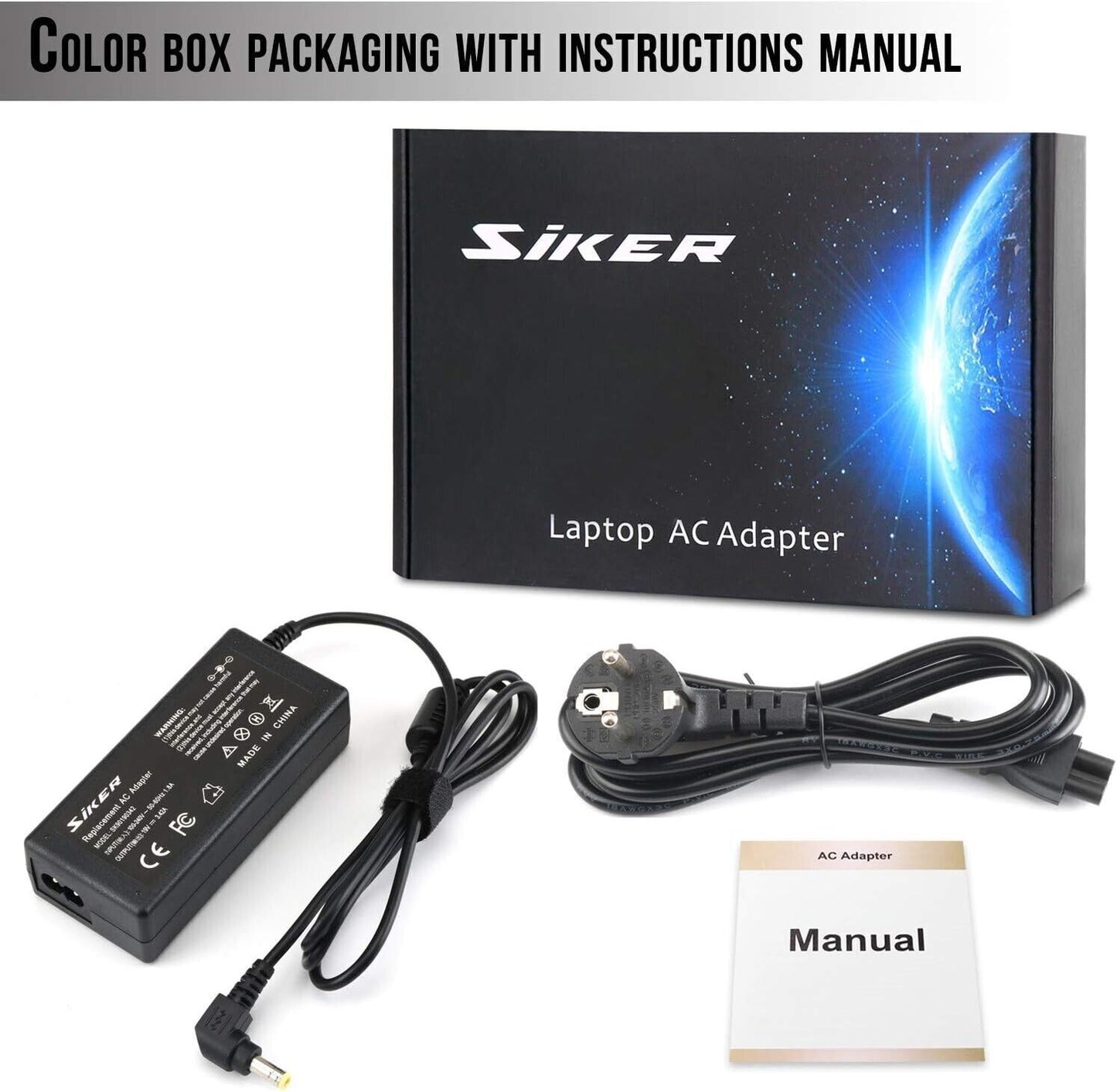 Caricatore per laptop con adattatore AC da 65 W per Toshiba