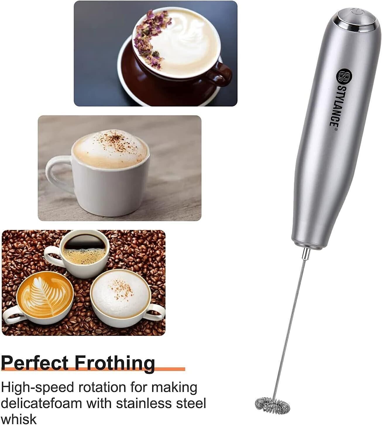 Montalatte elettrico per caffè, caffè al latte, cappuccino, cioccolata calda