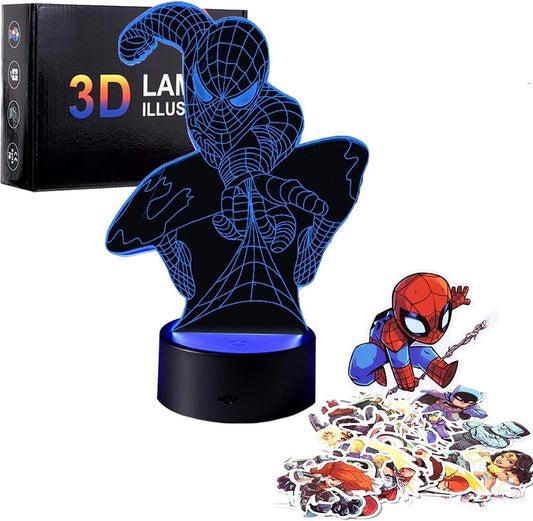 Regalo per Ragazzi Bambini, 3D Luce Notturna con 7 Colori Giocattoli per 8-12