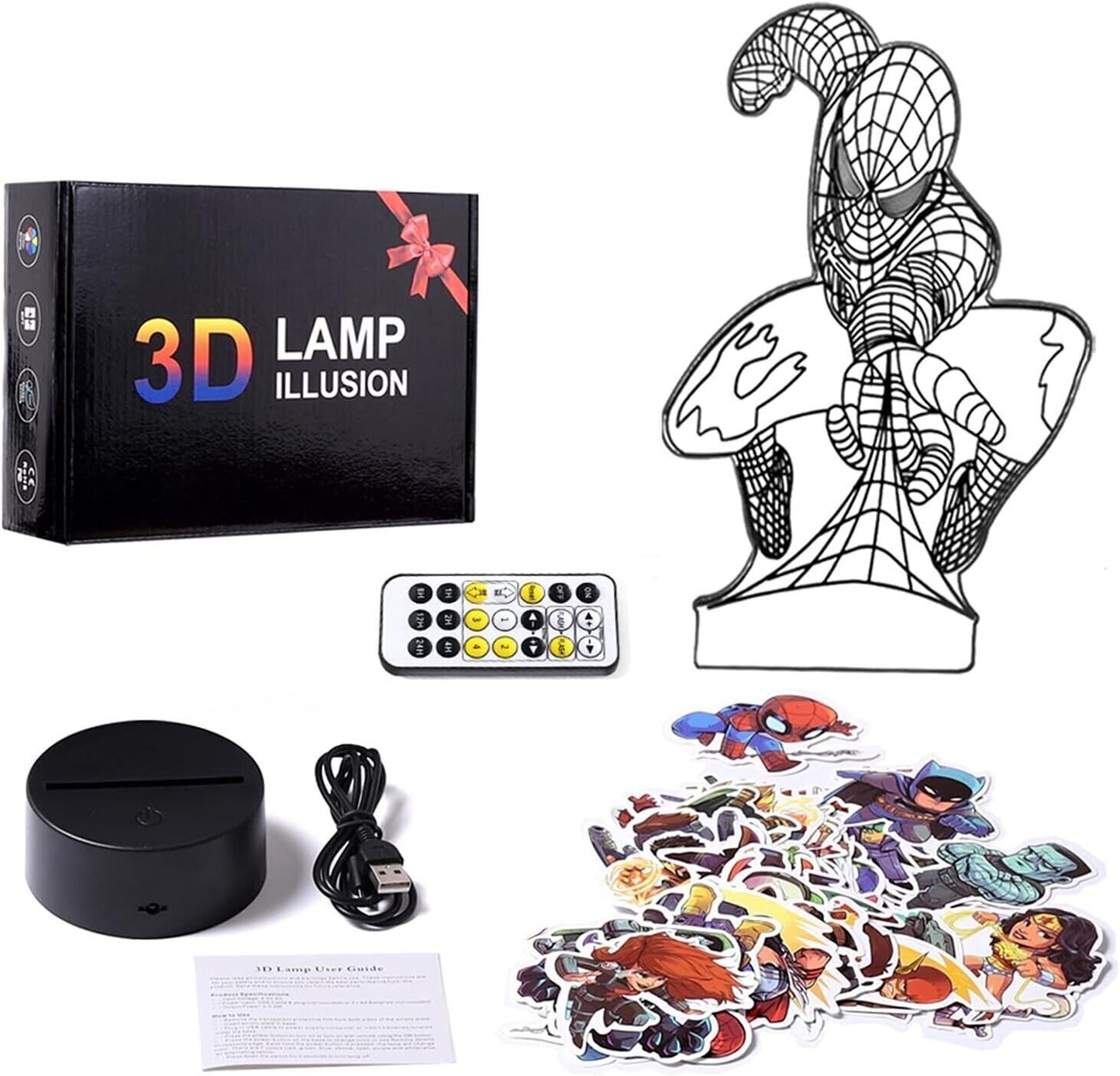 Regalo per Ragazzi Bambini, 3D Luce Notturna con 7 Colori Giocattoli per 8-12