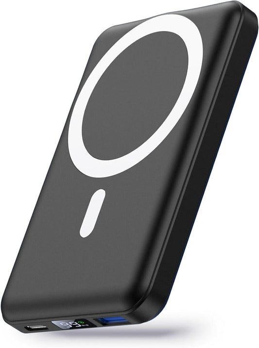 Power Bank 10000mAh, Yiisonger Caricabatterie Portatile Magnetico Wireless